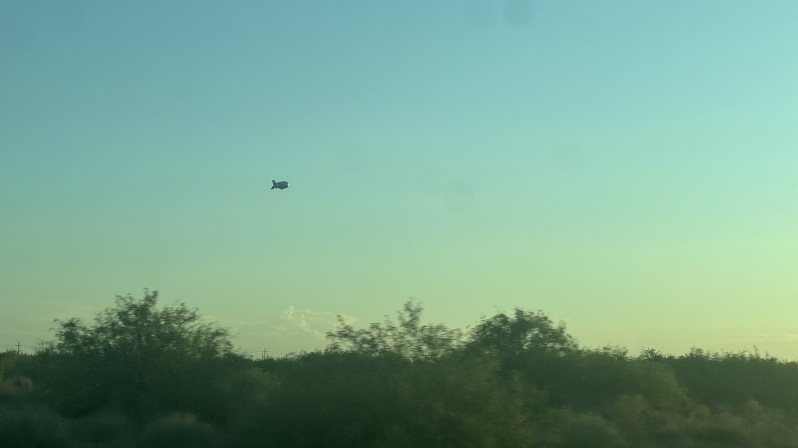 The blimp I photographed the evening of September 1, looking south toward Santa Teresa, New Mexico