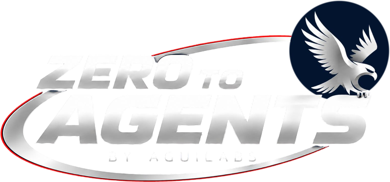 The Zero to Agents logo, with the Aguilabs eagle.
